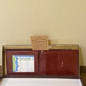 Prince Gardner vintage Burgundy Leather Wallet Men’s Bifold wallet